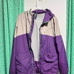 Kosha Purple and Gray Hooded Jacket